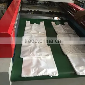 High Speed 2 Lines T-shirt Bag Making Machine for 500pcs/min thumbnail-4