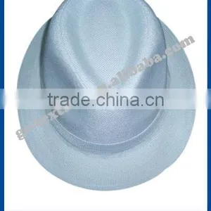 Light Blue Polyester Fedora Hat thumbnail-1