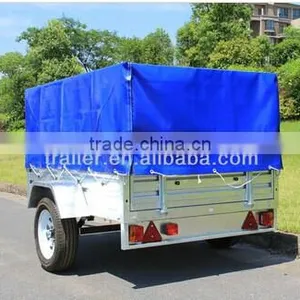 High Quality 7x4 Hot Dipped Galvanized Caged Trailer thumbnail-3