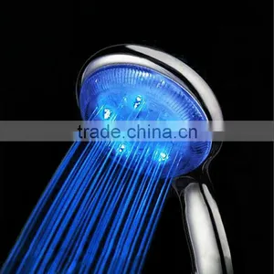 RGB Multicolor Color-Changing LED Bathroom Showerhead With Water Pressure Sensor thumbnail-3