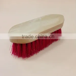 HORSE BRUSH HORSE GROOMING HORSE BRUSH WOODEN PLAIN HORSE BRUSH WITH PP BRISTLES 6-1/2' HORSE BRUSH EQUESTRIAN HORSE GROOMING thumbnail-1