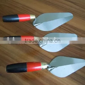 7" 8"one Piece Forged Bricklaying Trowel With Wooden Handle (black and Red) With Tail Button thumbnail-2
