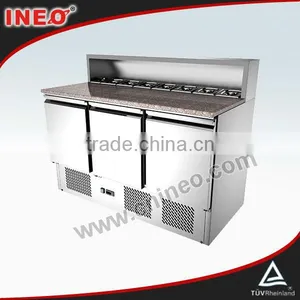3 Doors Marble Top Salad Hotel Compact Refrigerator/Big Refrigerator/Refrigerator Factory thumbnail-1