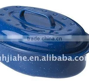 Blue Enamel Oval Roaster thumbnail-1