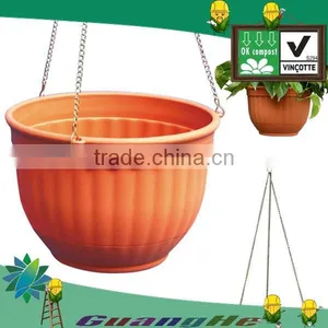Compostable Eco-friendly Plastic Hanging Flower Plants Pot thumbnail-1
