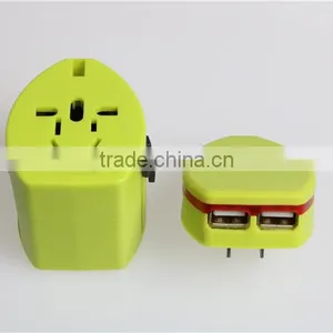 Hot Selling Dual USB Universal Adapter Set With 100mA Output Travel Adapter Set With UK/EU/AU/US Plug for Mobile Phone thumbnail-4