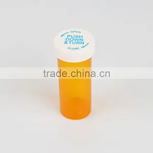 Plastic Yellow Medicine Bottle Pill Pharmacal Reversible Vials thumbnail-2