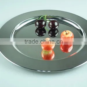 Round Plate Stainless Steel Buffet Trays With Multi Size thumbnail-2