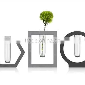 New Concrete Cement Natural Green Colored Flower Glass Vase Wholesale thumbnail-1