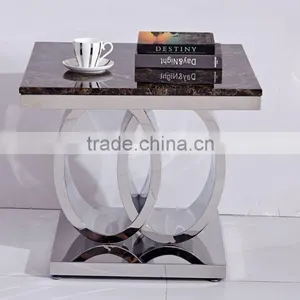 Luxury Dining Room Set Marble Top Side Table thumbnail-1