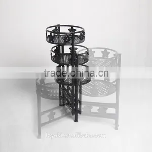 3-Tier Iron Home Decorative Flower Pot Folding Metal Plant Pot thumbnail-5