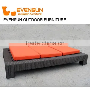 China Evensun Outdoor Furniture Factory Rattan Wicker Teak Modern Sun Lounge thumbnail-2