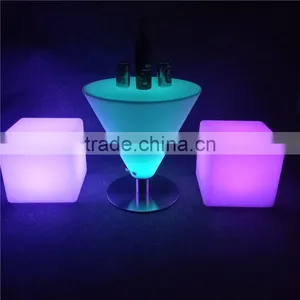 Bar Furniture Type and Commercial Furniture General Use Party LED Shining Bar Table and Chair thumbnail-5