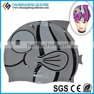 2015 Best Selling Funny Batman Silicone Swimming Cap for Long Hair thumbnail-5