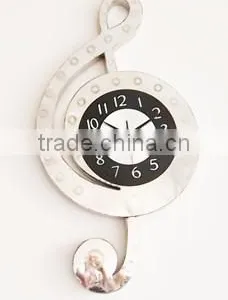 Music Shape Metal Wall Digital Clock thumbnail-1