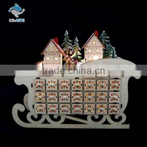 Charming Design Multi Color Christmas Decoration Wood Lighting Sale thumbnail-1