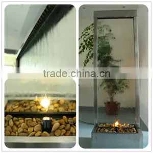 Decorative Metal Room Divider Transparent Glass thumbnail-4