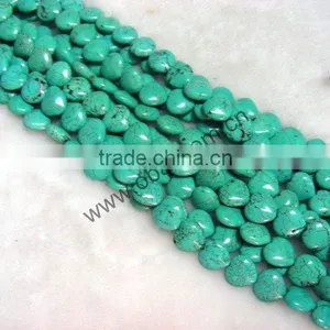 Wholesale Jewelry Fashion Green Facet Shape Turquoise Loose Beads Strand thumbnail-1