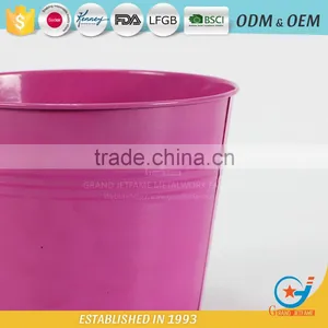 Decorative Plant Pot Covers Outdoor Metal Garden Galvanised Plant Pots thumbnail-6