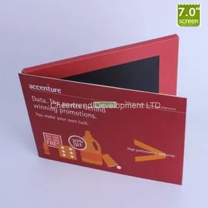 A5 256MB LCD Digital Catalogue Video Greeting Card Video Brochure With Mutil Screen for USA thumbnail-1