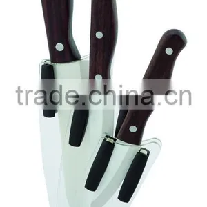 Wood Handle Ceramic Knife Set thumbnail-1