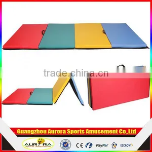 Mixed 4'x10'x2" Thick Folding Panel Gymnastics Mat Gym Fitness Exercise Mat thumbnail-1