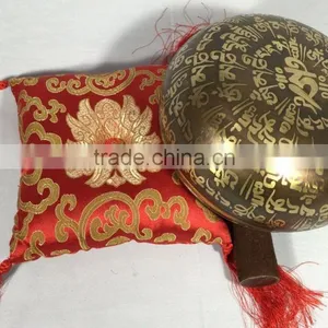 High Quality Buddhist 8 Good Luck Symbols Crafted Handmade Tibetan Singing Bowl thumbnail-6