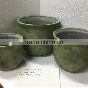 Green Colour in Simply Design Cement Flower Pot for Garden Deco thumbnail-4