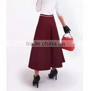 Winter Models Wool Blend Skirts Women High Waist Thick Long Skirts Ladies Wild Woolen Maxi Skirt thumbnail-3