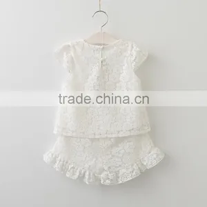 2017 Online Wholesale Baby Clothes Girls Lace Clothing Set for Summer thumbnail-5