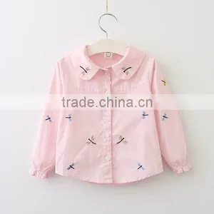 NEW Pictures of Girls Cotton Tops Wholesale Kids Weekday Fashion Back Neck Blouse Designs thumbnail-1