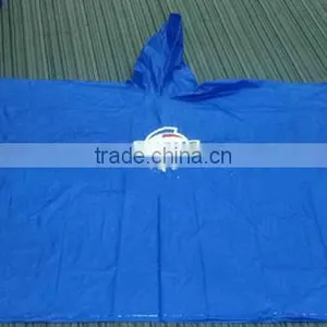 Blue Waterproof Reusable PVC Poncho thumbnail-1