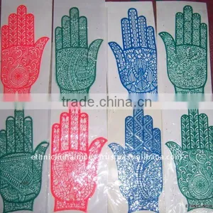 PALM HAND HENNA Tattoo STENCIL Rubber Reusable MIX DESIGN thumbnail-2