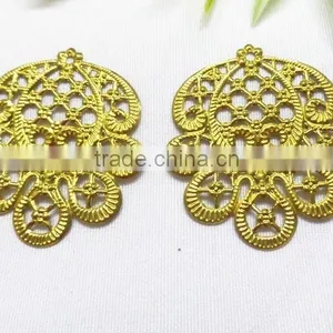 Religious Jewelry Finding Brass Flower Cross Jewelry Accessories Hollow Out Metal Cross Garment Accessories thumbnail-3