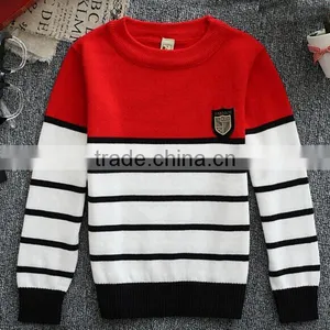 Knitted Sweaters For Babies Striped Sweaters Casual O-neck Sweaters thumbnail-1