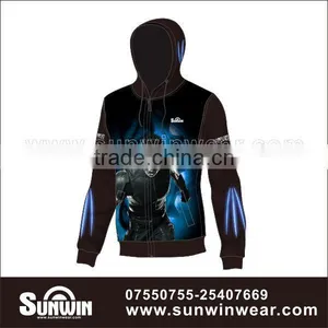 Wholesale Custom Fashion Design Full Sublimated Fleece Zipper- Up Men Hoodies thumbnail-5