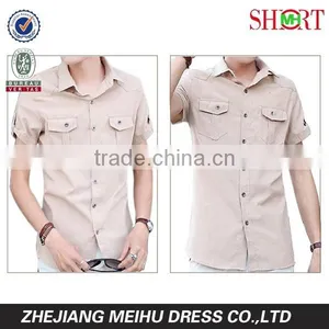 Designer Short Sleeve Thick Cotton Slim Fit Casual Shirt thumbnail-1