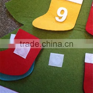 Felt Christmas Tree Advent Calendar New Pockets for Treats Countdown thumbnail-2