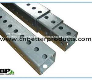 Square Perforated Galvanized Steel Sign Post thumbnail-2