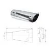 Single Outlet Muffler Tips for Chevrolet. thumbnail-1