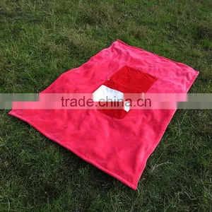 Promotion Gift Creative Idea 2 in 1 Pillow Blanket Embroidery Logo Coral Fleece Ultra Soft Travel Blanket Into Pillow thumbnail-6