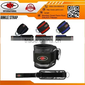 Ankle Twin D-Ring Strap Gym Cable Attachment Leg Thigh Pulley Lifting Wrap thumbnail-1