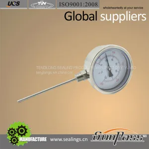 OEM Design Bottom Acetylene & Oxygen Pressure Gauge Mild Steel Bimetal Thermometer thumbnail-1