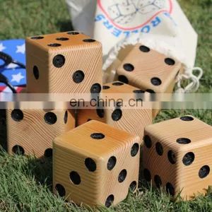 Wooden Outdoor Yard Dice Giant Custom Wooden Dice Set thumbnail-3