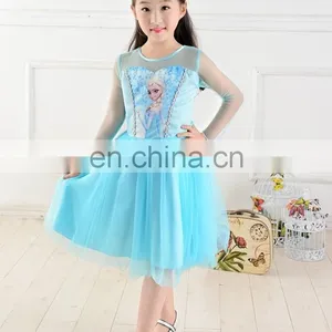 Elsa Cosplay Costume Frozen Elsa Dress Wholesale Funny Cainival Costume Frozen Dress Elsa FC2000 thumbnail-1