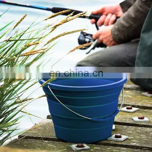 Portable Foldable Silicone Ice Bucket For Fishing/Camping/Beer thumbnail-1