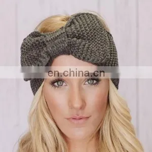 Knit Big Bow Winter Hairband thumbnail-3