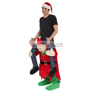 Pick Me Up Ride On Elf Costume On Mascot Funny Animal Fancy Dress Unisex Adult Costume Stag Hen thumbnail-2