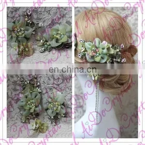 Aidocrystal Green Garland Hair Flower Headwear Wholesale Hair Accessories for Women thumbnail-2