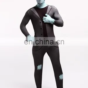 Dark Gray Business Zentai Second Skin Pilot Tuxedo Suit Fancy Dress Costume thumbnail-5